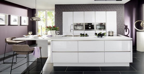Quelle couleur pour votre cuisine équipée : cuisine blanche ... Décor Contemporaine cuisine