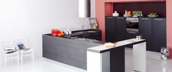 Cuisine noire : du contraste pour un style chic et moderne le ... Cuisine moderne noire