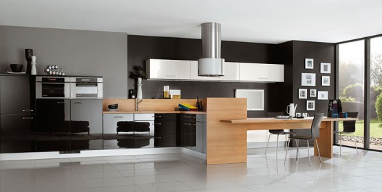Cuisine noire : du contraste pour un style chic et moderne le ... Cuisine moderne noire