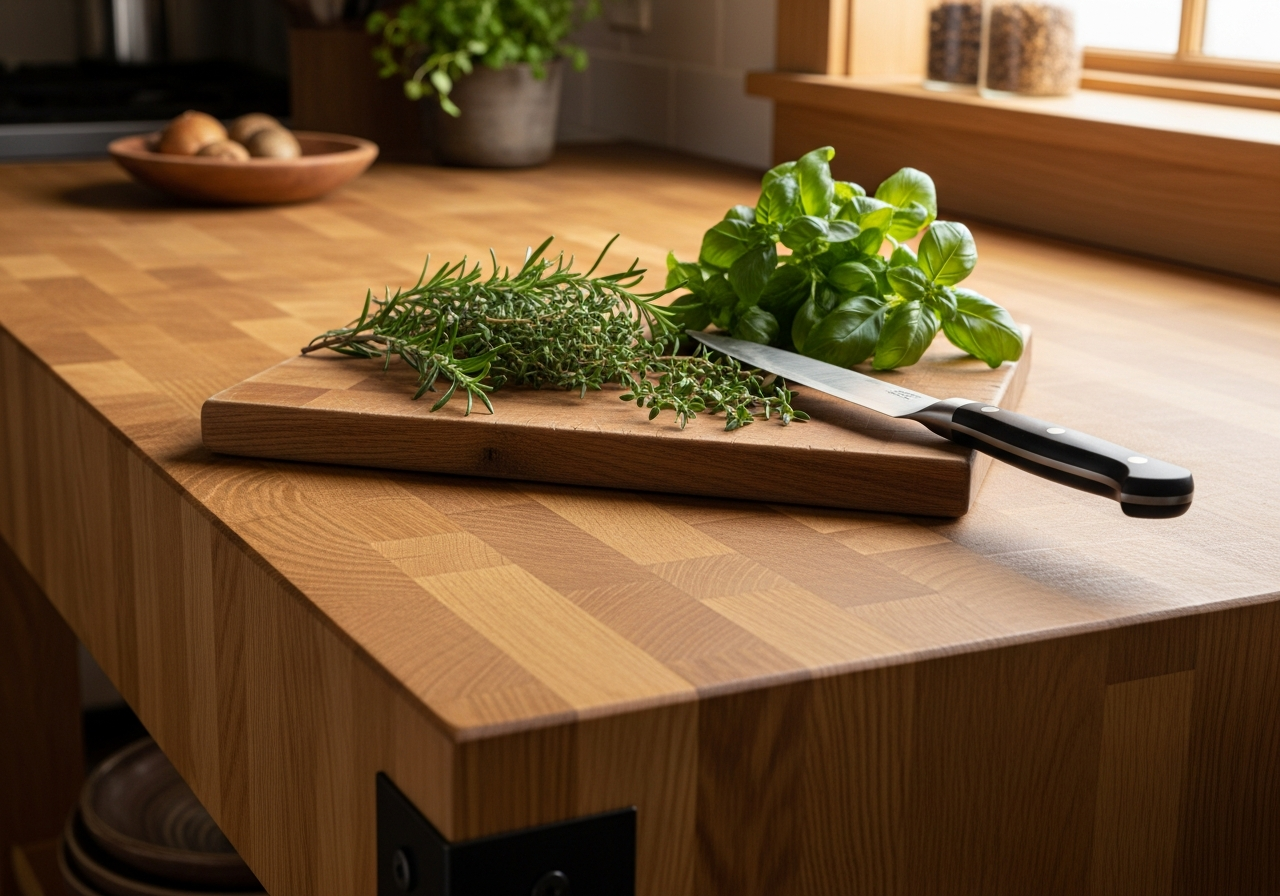 Plan de travail bois